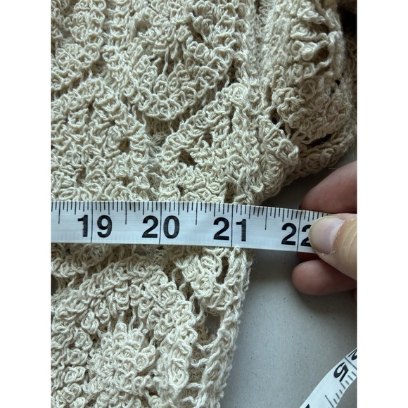 NEW!! Do everything in love Crochet Duster Open OS‎ Up To XL Ivory Boho Cotton - Picture 6 of 8